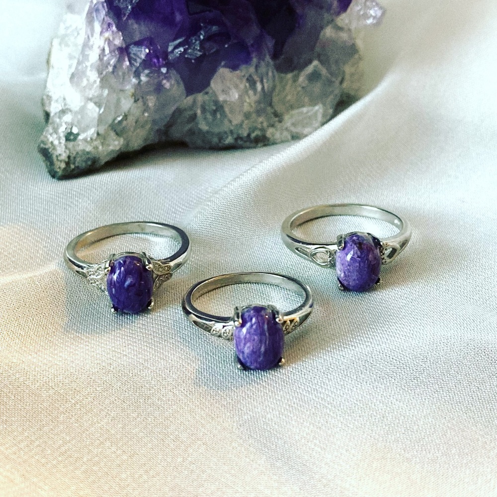 Charoite Rings